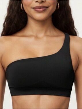 all in motion One-Shoulder Black Sports Bra